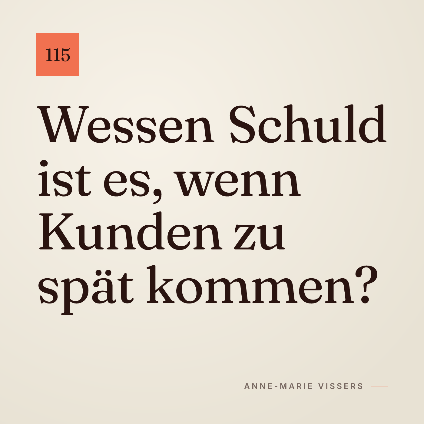 Zu spät beim Kunden: Wessen Schuld ist das? episode artwork